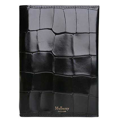 Mulberry Croc Embossed Passport Holder, front view